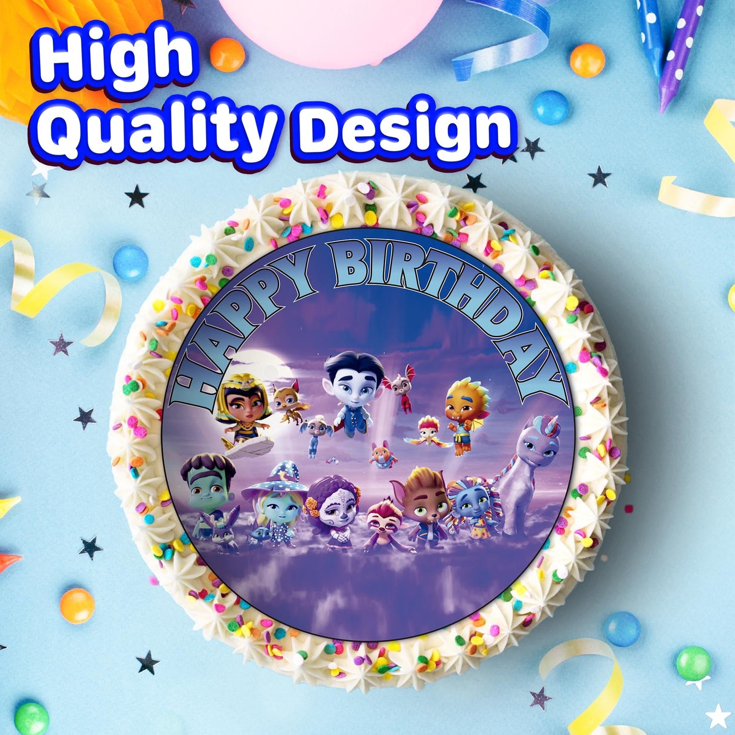 7.5 Inch Edible Cake Toppers Super Monsters