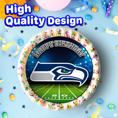 7.5 Inch Edible Cake Toppers Seattle Seahawks