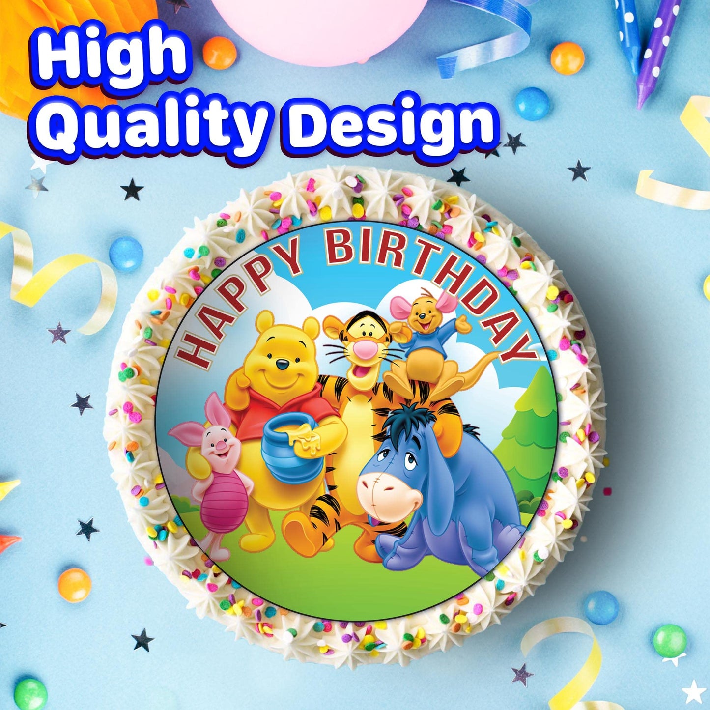 7.5 Inch Edible Cake Toppers Winne The Pooh