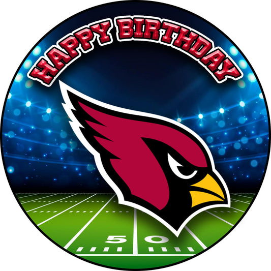 7.5 Inch Edible Cake Toppers Arizona Cardinals