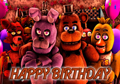 8.3 x 11.7 Inch Edible Square Cake Toppers Five night at freddy