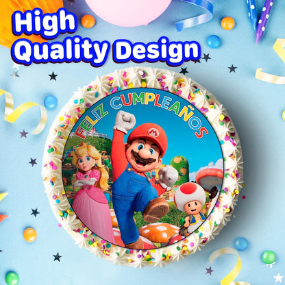 7.5 Inch Edible Cake Toppers Super Mario