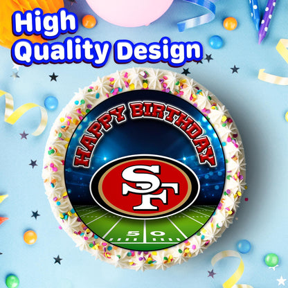 7.5 Inch Edible Cake Toppers San Francisco 49ers