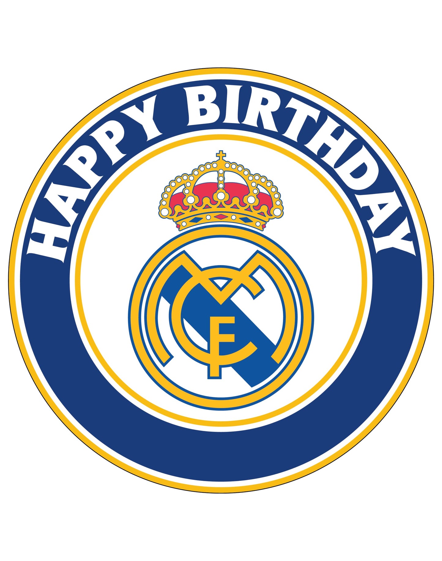 7.5 Inch Edible Cake Toppers Real Madrid