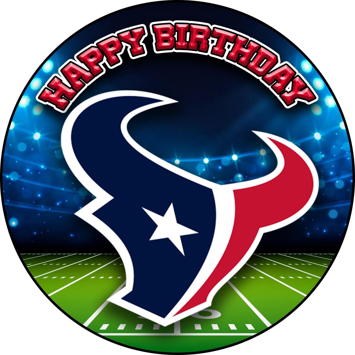 7.5 Inch Edible Cake Toppers Houston Texans