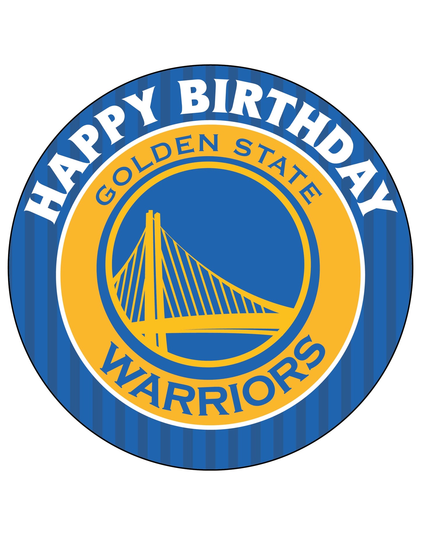 7.5 Inch Edible Cake Toppers Golden State