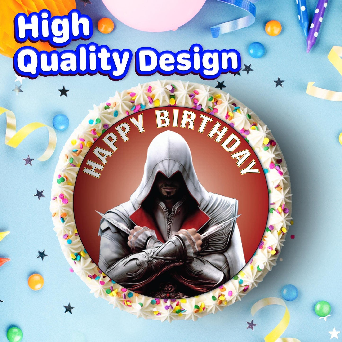 7.5 Inch Edible Cake Toppers Assassin Creed