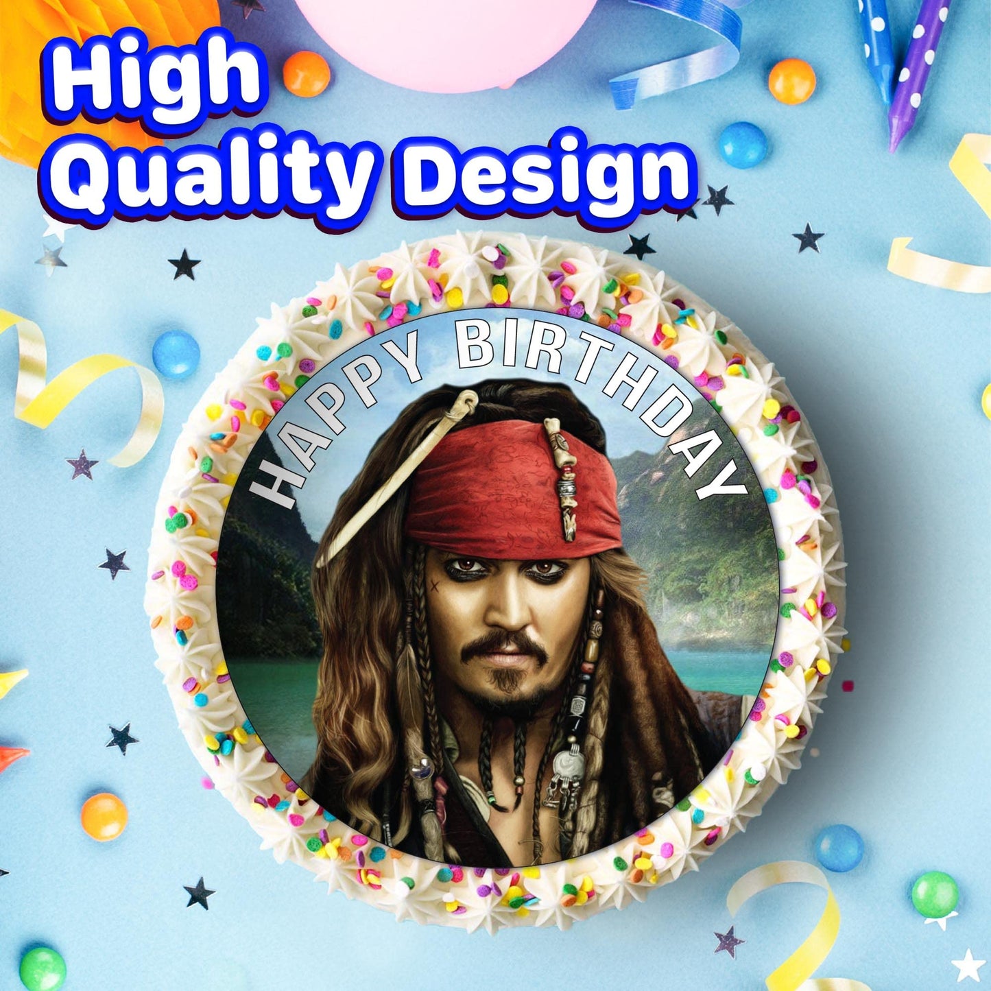 7.5 Inch Edible Cake Toppers Pirates Of The Caribbean