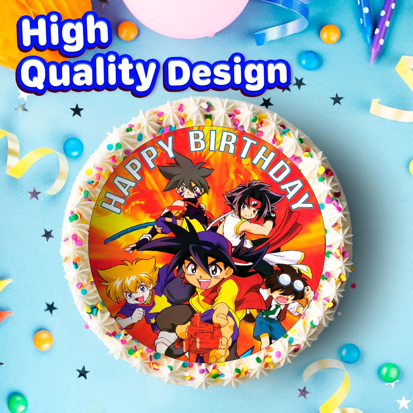 7.5 Inch Edible Cake Toppers Beyblade