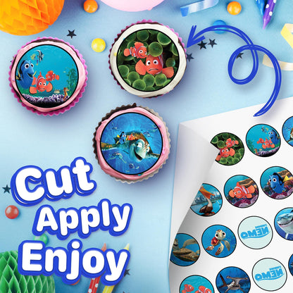 30x Wafer Paper Finding Nemo Edible Cupcake Topper