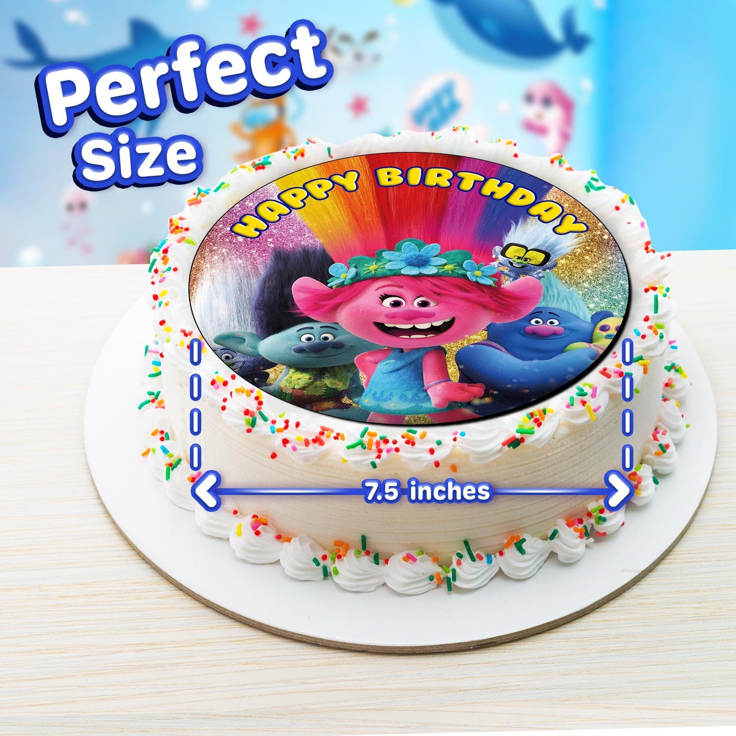 7.5 Inch Edible Cake Toppers Trools