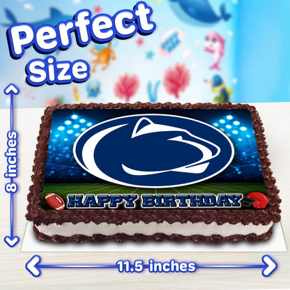 8.3 x 11.7 Inch Edible Square Cake Toppers Penn State Nittany Lions