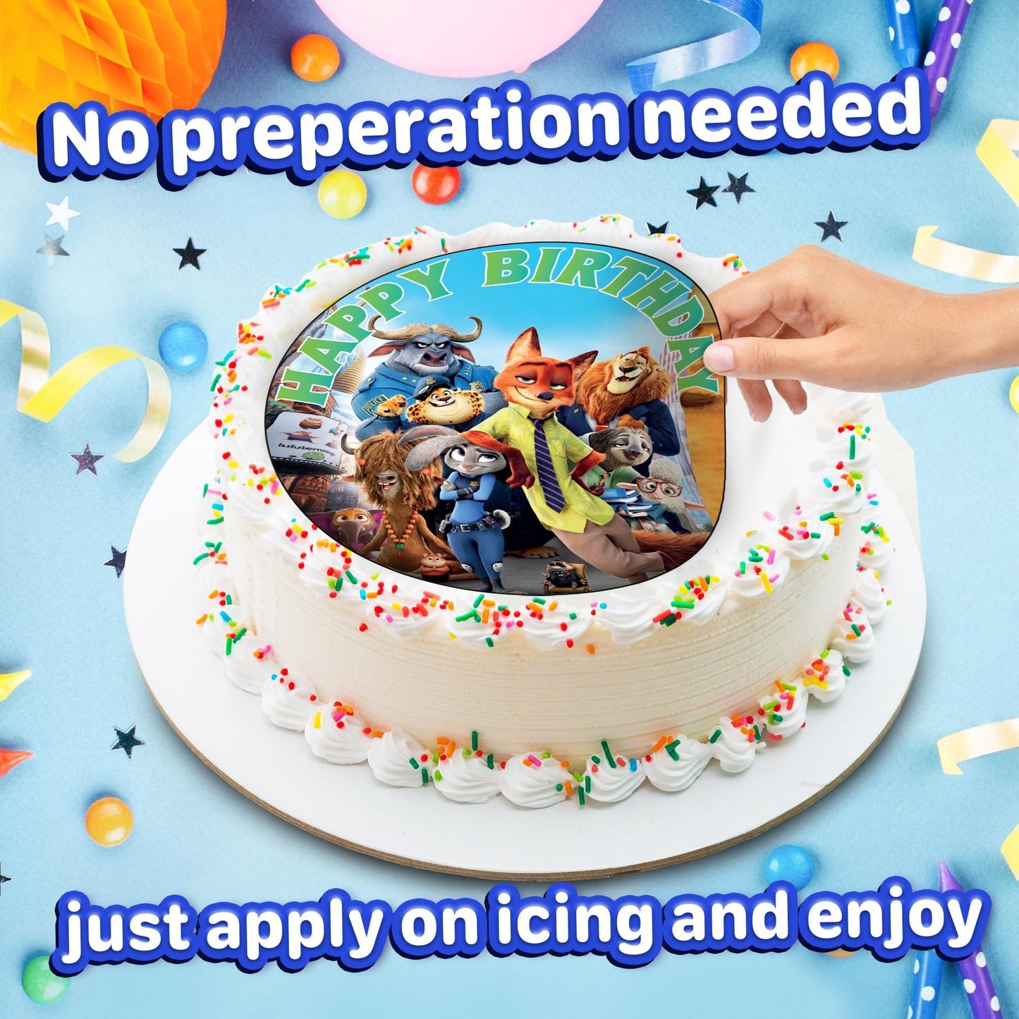 7.5 Inch Edible Cake Toppers Zootopia