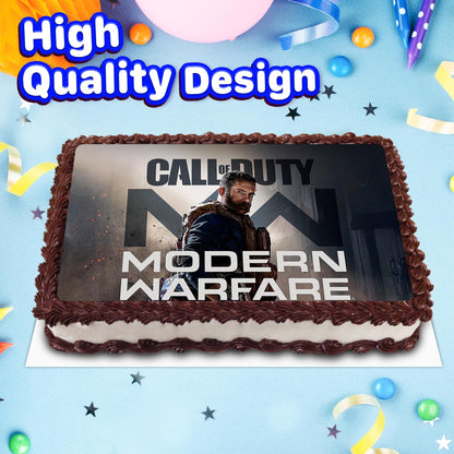 8.3 x 11.7 Inch Edible Square Cake Toppers Call Of Duty