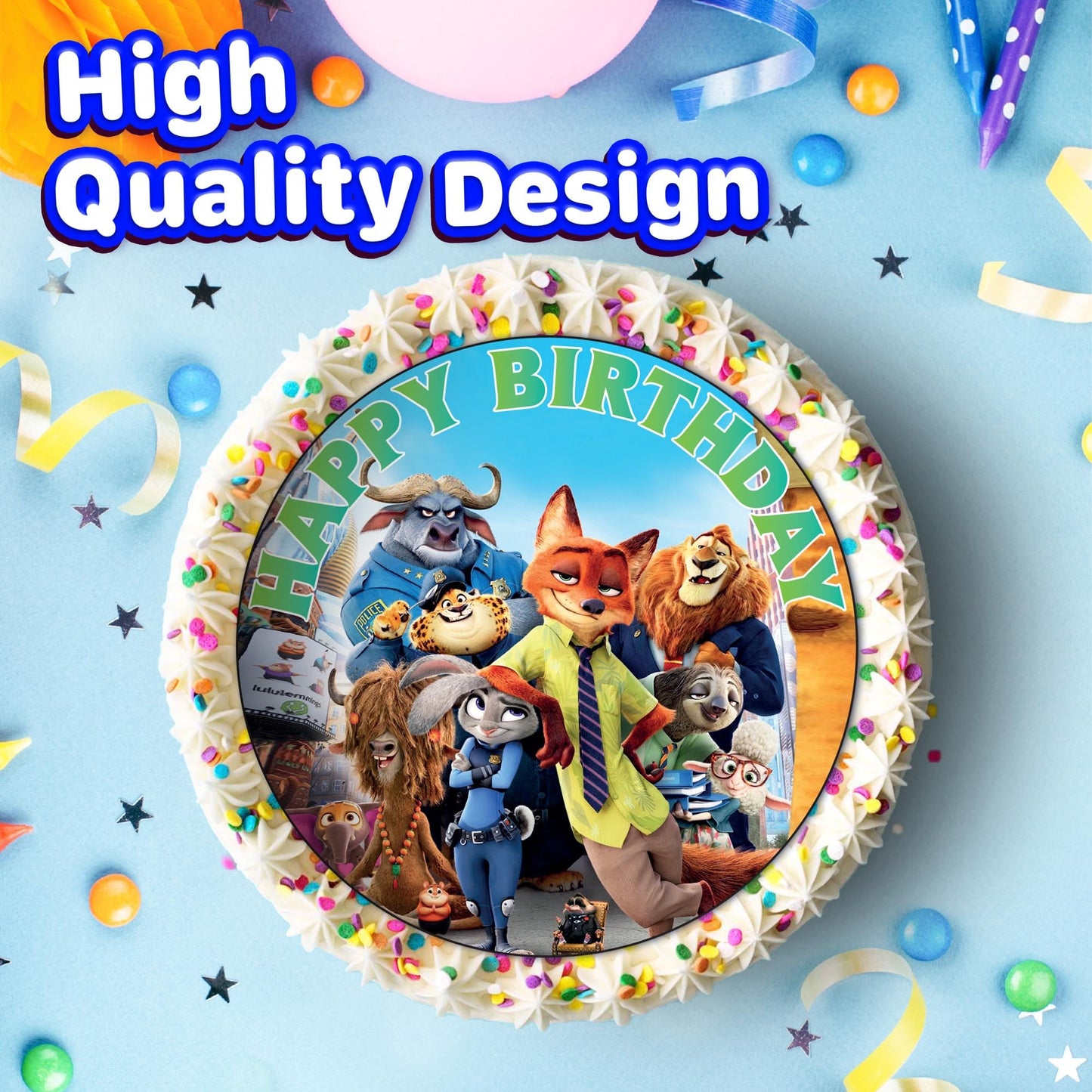 7.5 Inch Edible Cake Toppers Zootopia