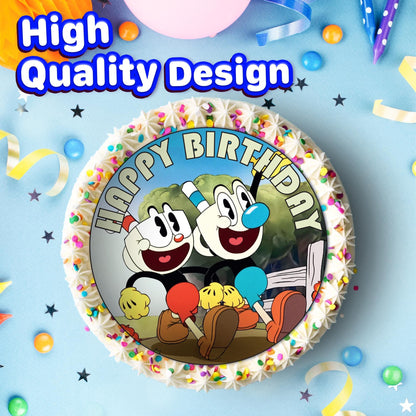 7.5 Inch Edible Cake Toppers Cuphead Show