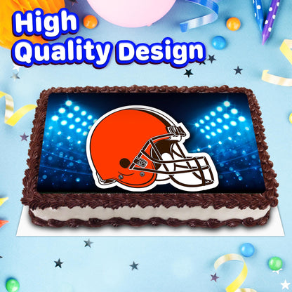 8.3 x 11.7 Inch Edible Square Cake Toppers Cleveland Browns