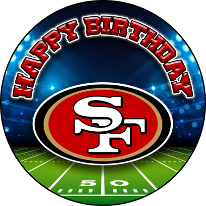 7.5 Inch Edible Cake Toppers San Francisco 49ers