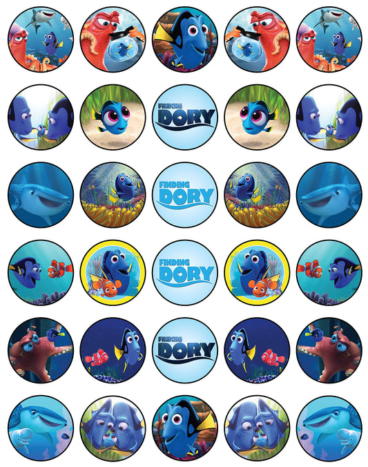 30x Wafer Paper Finding Nemo Edible Cupcake Topper