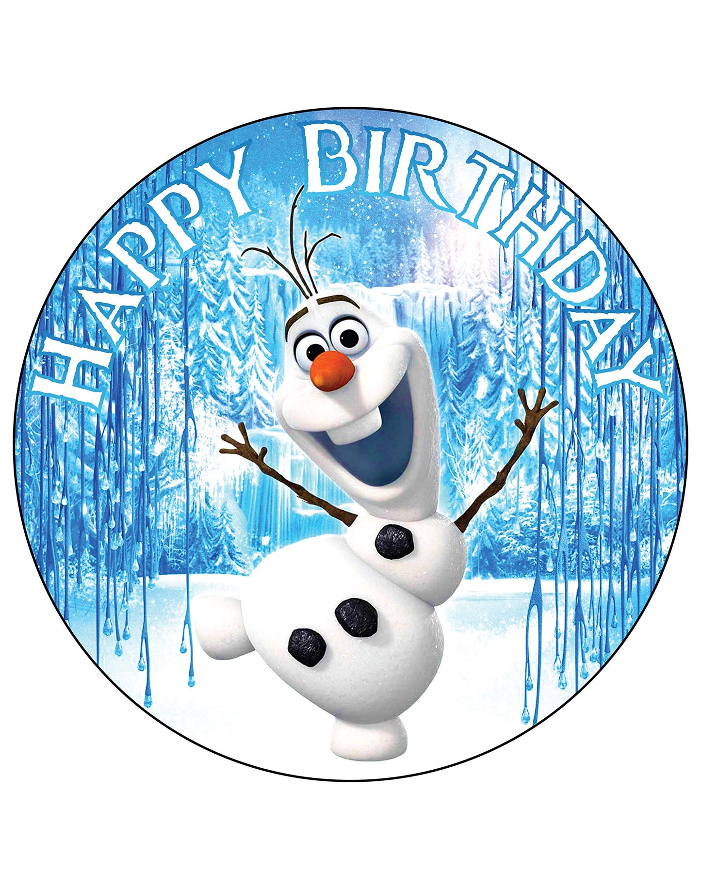 7.5 Inch Edible Cake Toppers Frozen