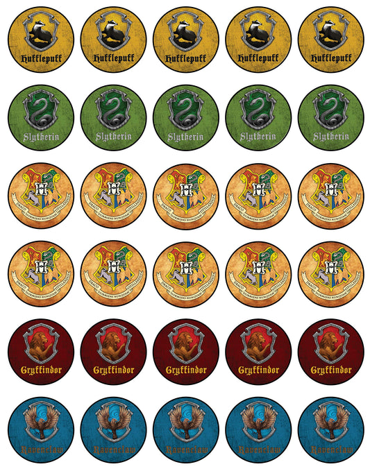 30x Wafer Paper Harry Potter Edible Cupcake Topper