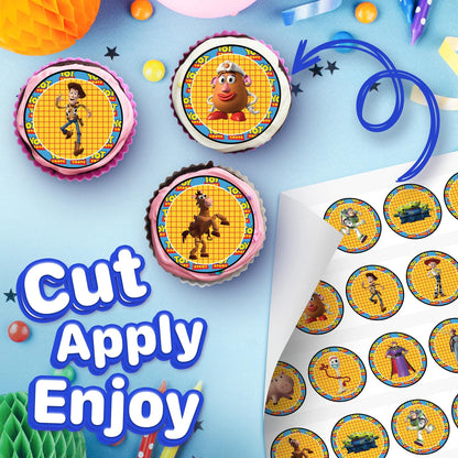 30x Wafer Paper Toy Story Edible Cupcake Topper