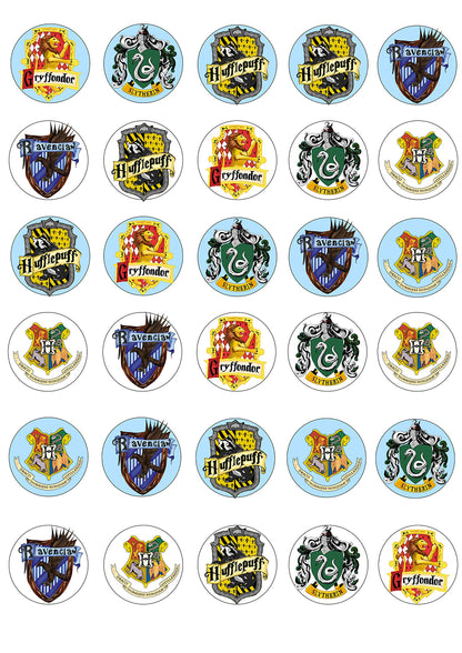 30x Wafer Paper Harry Potter Edible Cupcake Topper