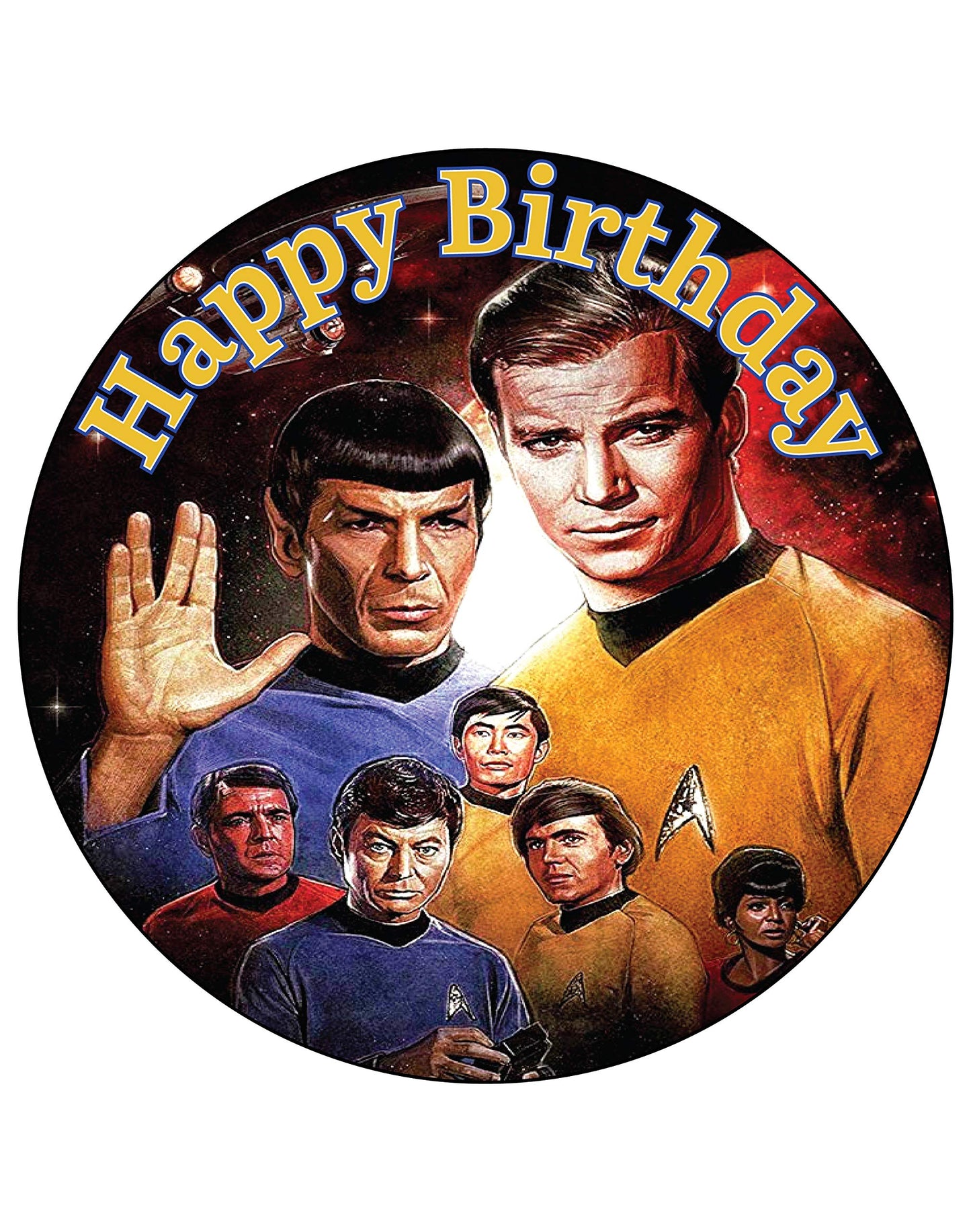 7.5 Inch Edible Cake Toppers Star Trek