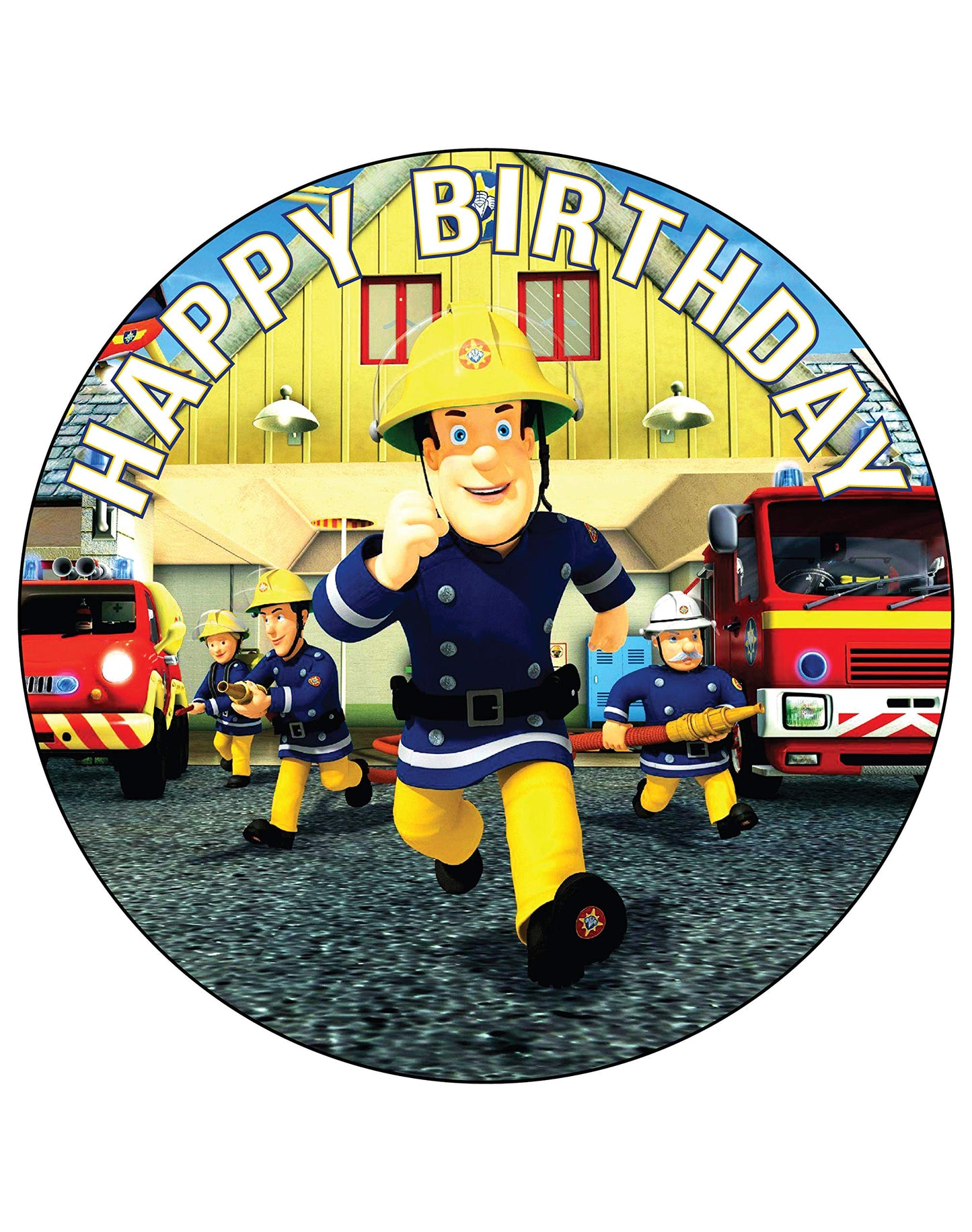 7.5 Inch Edible Cake Toppers Fireman Sam