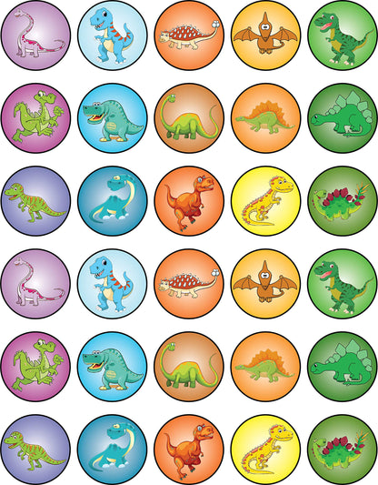 30x Wafer Paper Dinosaurs Edible Cupcake Topper