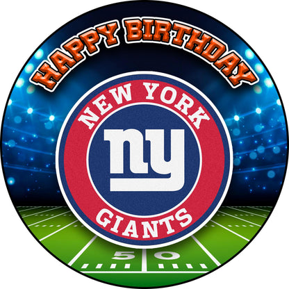 7.5 Inch Edible Cake Toppers York Giants