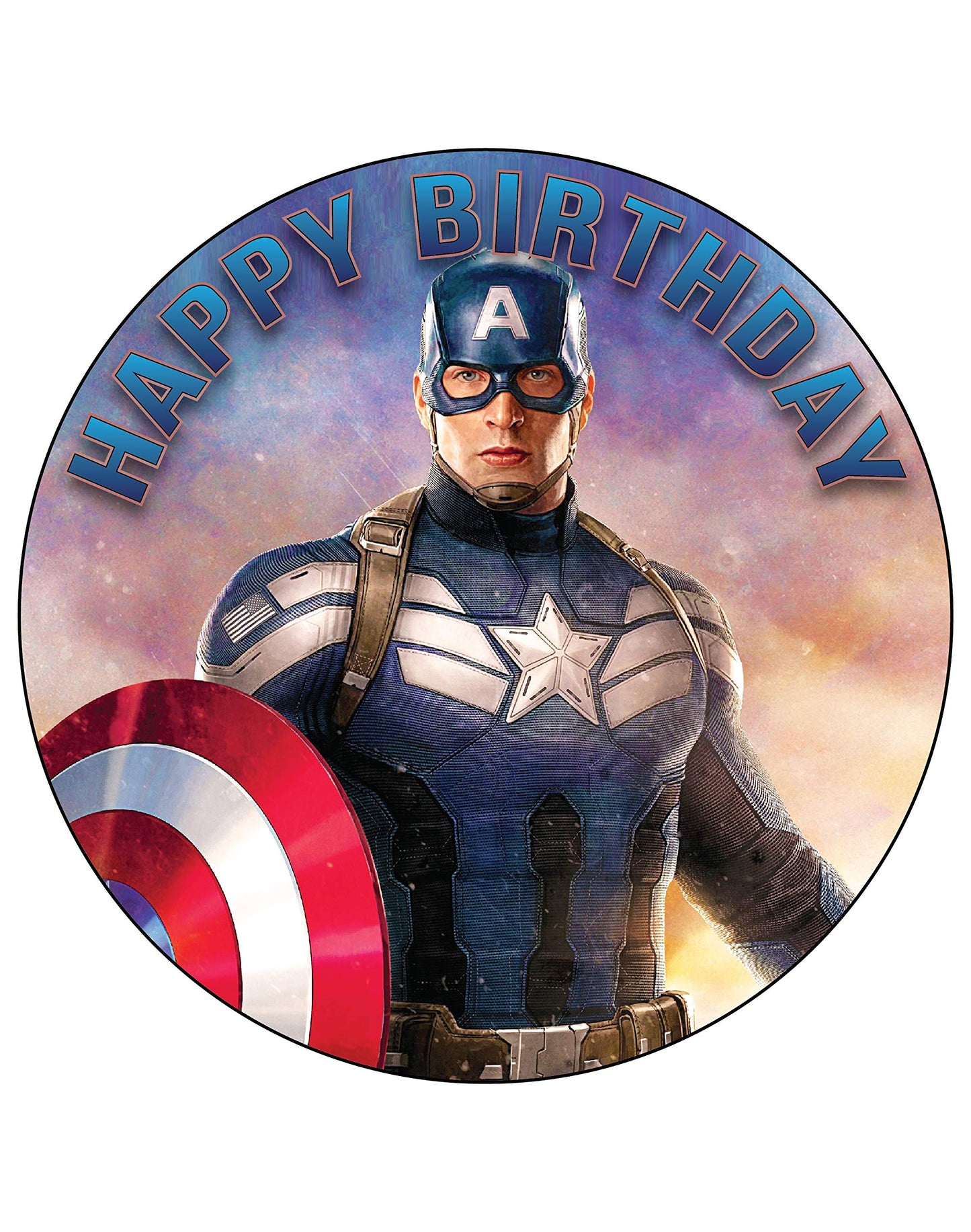 7.5 Inch Edible Cake Toppers Capitan america