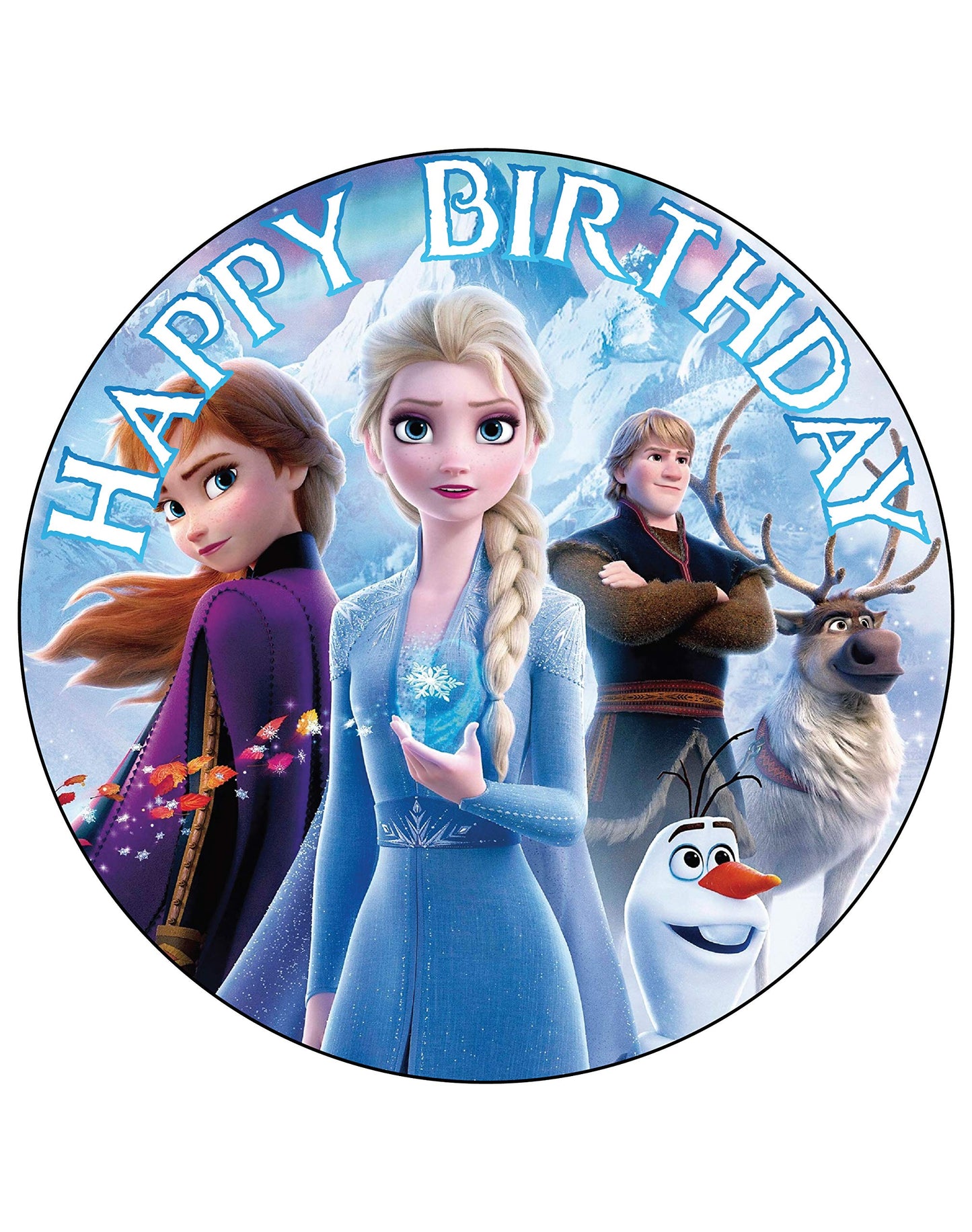 7.5 Inch Edible Cake Toppers Frozen