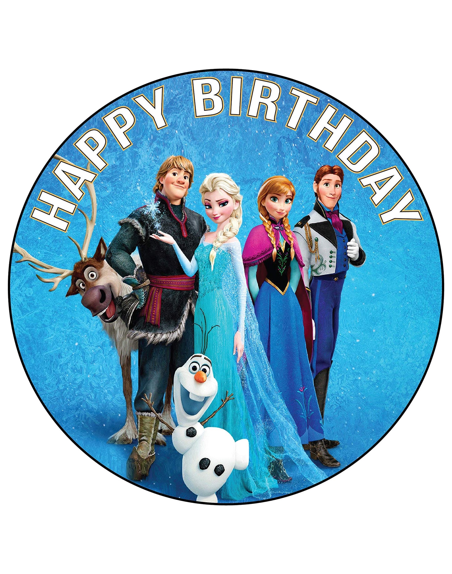 7.5 Inch Edible Cake Toppers Frozen