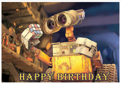 8.3 x 11.7 Inch Edible Square Cake Toppers Wall E