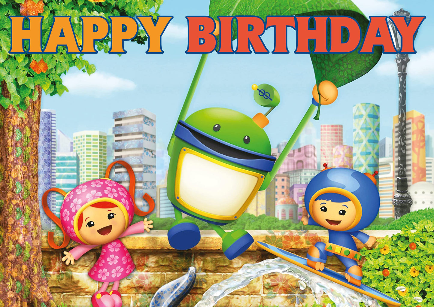 8.3 x 11.7 Inch Edible Square Cake Toppers Umizoomi